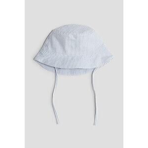 H&M Light Blue & White Stripes Sun Hat Baby Size 12-18 Months 100% Cotton